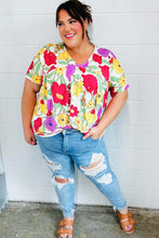 Load image into Gallery viewer, Multicolor Floral V Neck Dolman Top