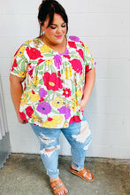 Load image into Gallery viewer, Multicolor Floral V Neck Dolman Top