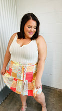 Load image into Gallery viewer, Multicolor Patchwork Two-Fer Rib Elastic Waist Belted Dress