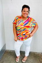 Load image into Gallery viewer, Watercolor Paint Strokes V Neck Top
