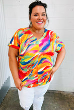 Load image into Gallery viewer, Watercolor Paint Strokes V Neck Top