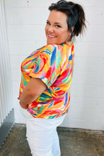 Load image into Gallery viewer, Watercolor Paint Strokes V Neck Top