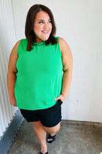 Load image into Gallery viewer, Sea Green Frill Mock Neck Crinkle Top