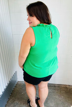 Load image into Gallery viewer, Sea Green Frill Mock Neck Crinkle Top