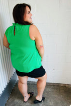 Load image into Gallery viewer, Sea Green Frill Mock Neck Crinkle Top