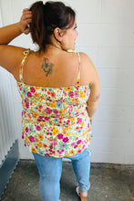 Load image into Gallery viewer, Daffodil Floral Smocked Shoulder Tie Top