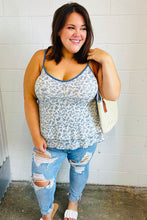Load image into Gallery viewer, Vintage Ivory &amp; Denim Floral Babydoll Top