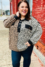 Load image into Gallery viewer, Fun Days Ahead Camel Leopard Color Block Button Down Pullover