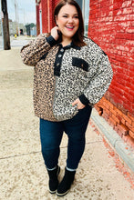 Load image into Gallery viewer, Fun Days Ahead Camel Leopard Color Block Button Down Pullover
