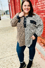Load image into Gallery viewer, Fun Days Ahead Camel Leopard Color Block Button Down Pullover