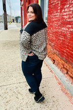 Load image into Gallery viewer, Fun Days Ahead Camel Leopard Color Block Button Down Pullover