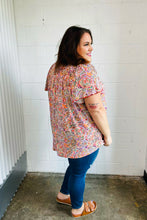 Load image into Gallery viewer, Multicolor Boho Paisley Print Tie Neck Dolman Top
