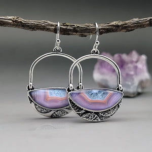 Purple Agate Earrings