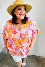 Load image into Gallery viewer, Lilac Tropical Floral Print Woven Top