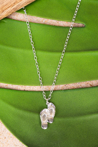 CABO COAST CRYSTAL FLIP FLOP NECKLACE