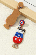 Load image into Gallery viewer, Freedom Cocktail Beaded Dangle Earrings