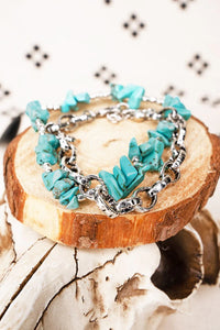 CLARKSVILLE TURQUOISE CHIP STONE BRACELET SET