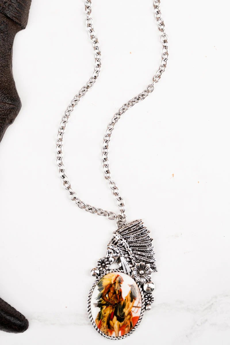 WABASH NATIVE AMERICAN PENDANT NECKLACE