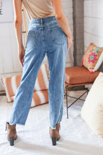 Load image into Gallery viewer, High Waist Leopard Print Washed Pocketed Ankle Torn Jeans