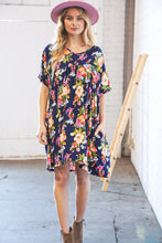 Load image into Gallery viewer, Navy Drop Shoulder Midi Knit Pocketed Dress