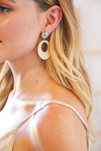 Load image into Gallery viewer, Gold Multicolor Oval Drop Earrings