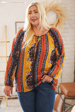 Load image into Gallery viewer, Boho Vertical Floral Front Tie Peasant Woven Blouse