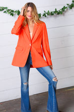Load image into Gallery viewer, Coral Notched Lapel Lined Blazer