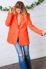Load image into Gallery viewer, Coral Notched Lapel Lined Blazer