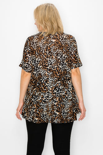 PLUS SIZE SHORT SLEEVES LEOPARD - Unique Inspirations by Tracy and Anna