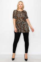 Load image into Gallery viewer, PLUS SIZE SHORT SLEEVES LEOPARD - Unique Inspirations by Tracy and Anna