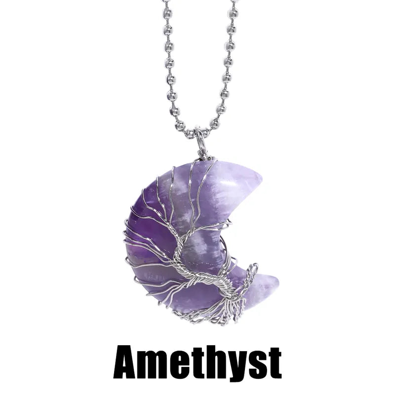 All Natural Amethyst Stone Necklaces