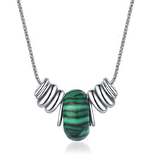 Load image into Gallery viewer, Stone Necklace with Silver Accents