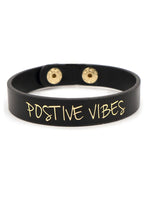 Load image into Gallery viewer, POSITIVE VIBES FAUX LEATHER CUFF BRACELET - Unique Inspirations by Tracy and Anna