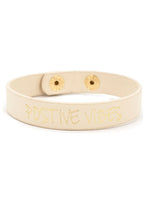 Load image into Gallery viewer, POSITIVE VIBES FAUX LEATHER CUFF BRACELET - Unique Inspirations by Tracy and Anna