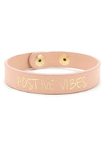 Load image into Gallery viewer, POSITIVE VIBES FAUX LEATHER CUFF BRACELET - Unique Inspirations by Tracy and Anna