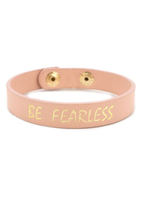 BE FEARLESS FAUX LEATHER CUFF BRACELET - Unique Inspirations by Tracy and Anna