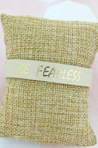 BE FEARLESS FAUX LEATHER CUFF BRACELET - Unique Inspirations by Tracy and Anna