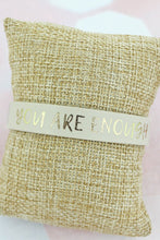 Load image into Gallery viewer, YOU ARE ENOUGH IVORY FAUX LEATHER CUFF BRACELET - Unique Inspirations by Tracy and Anna