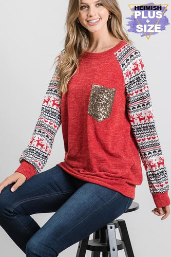 PLUS SOLID AND REINDEER CHRISTMAS - Unique Inspirations by Tracy and Anna