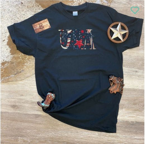 USA T-Shirt - Unique Inspirations by Tracy and Anna