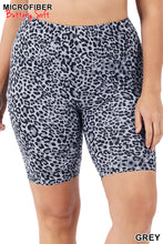 Load image into Gallery viewer, MICROFIBER LEOPARD BIKER SHORTS - Unique Inspirations by Tracy and Anna
