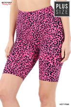 Load image into Gallery viewer, MICROFIBER LEOPARD BIKER SHORTS - Unique Inspirations by Tracy and Anna