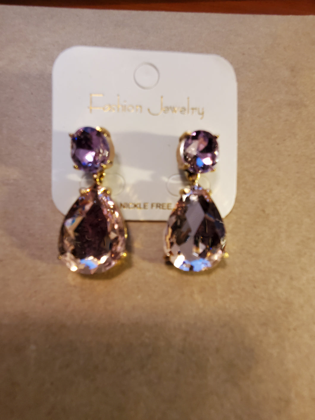 Pink Rhinestone Earrings - Unique Inspirations by Tracy and Anna