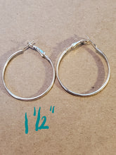 Load image into Gallery viewer, Silver Hoop Earrings - Unique Inspirations by Tracy and Anna
