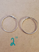Load image into Gallery viewer, Silver Hoop Earrings - Unique Inspirations by Tracy and Anna