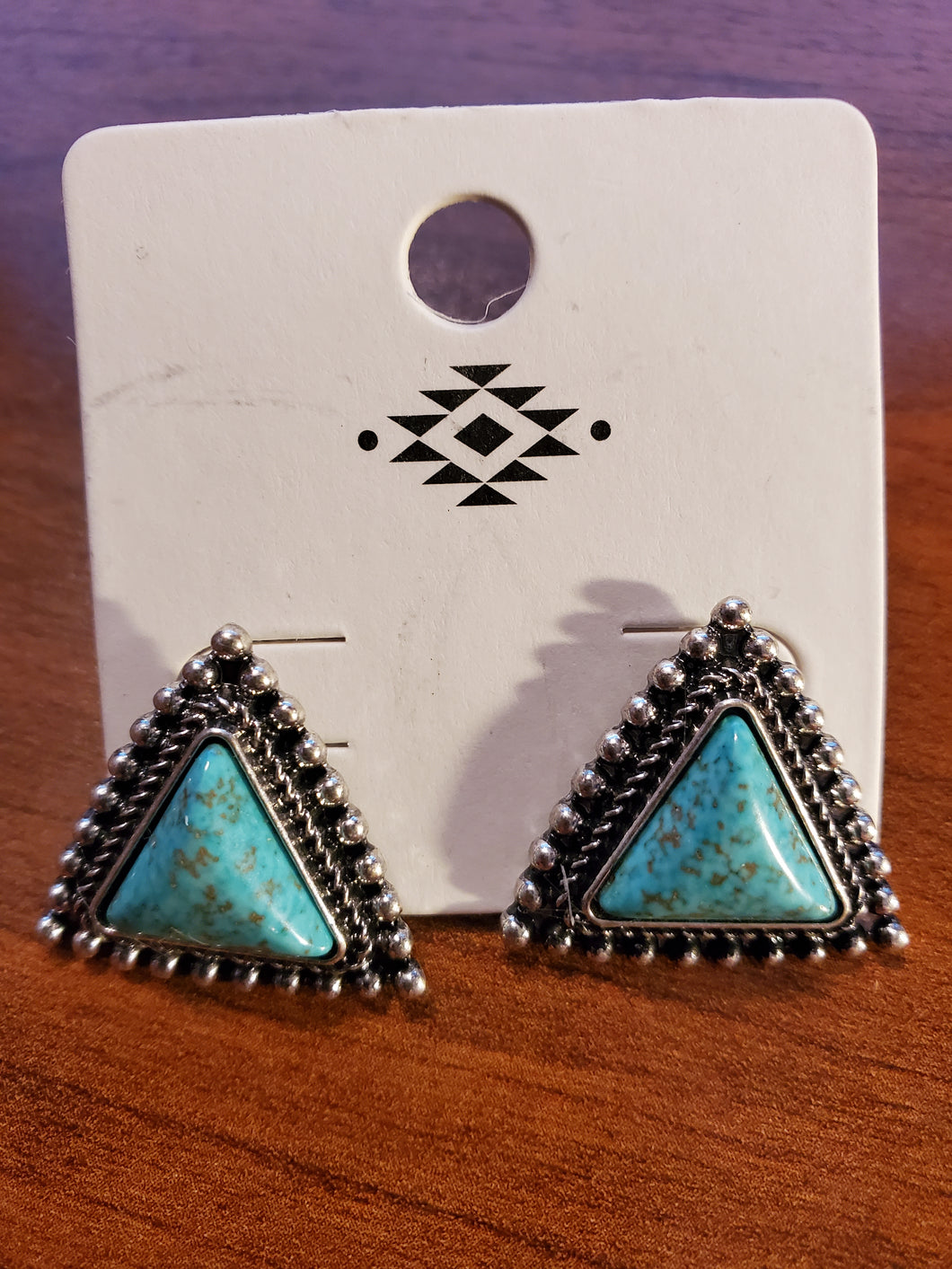Trinidad Turquoise Triangle Earrings - Unique Inspirations by Tracy and Anna