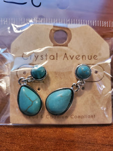 Turquoise Tacoma Teardrop Earrings - Unique Inspirations by Tracy and Anna