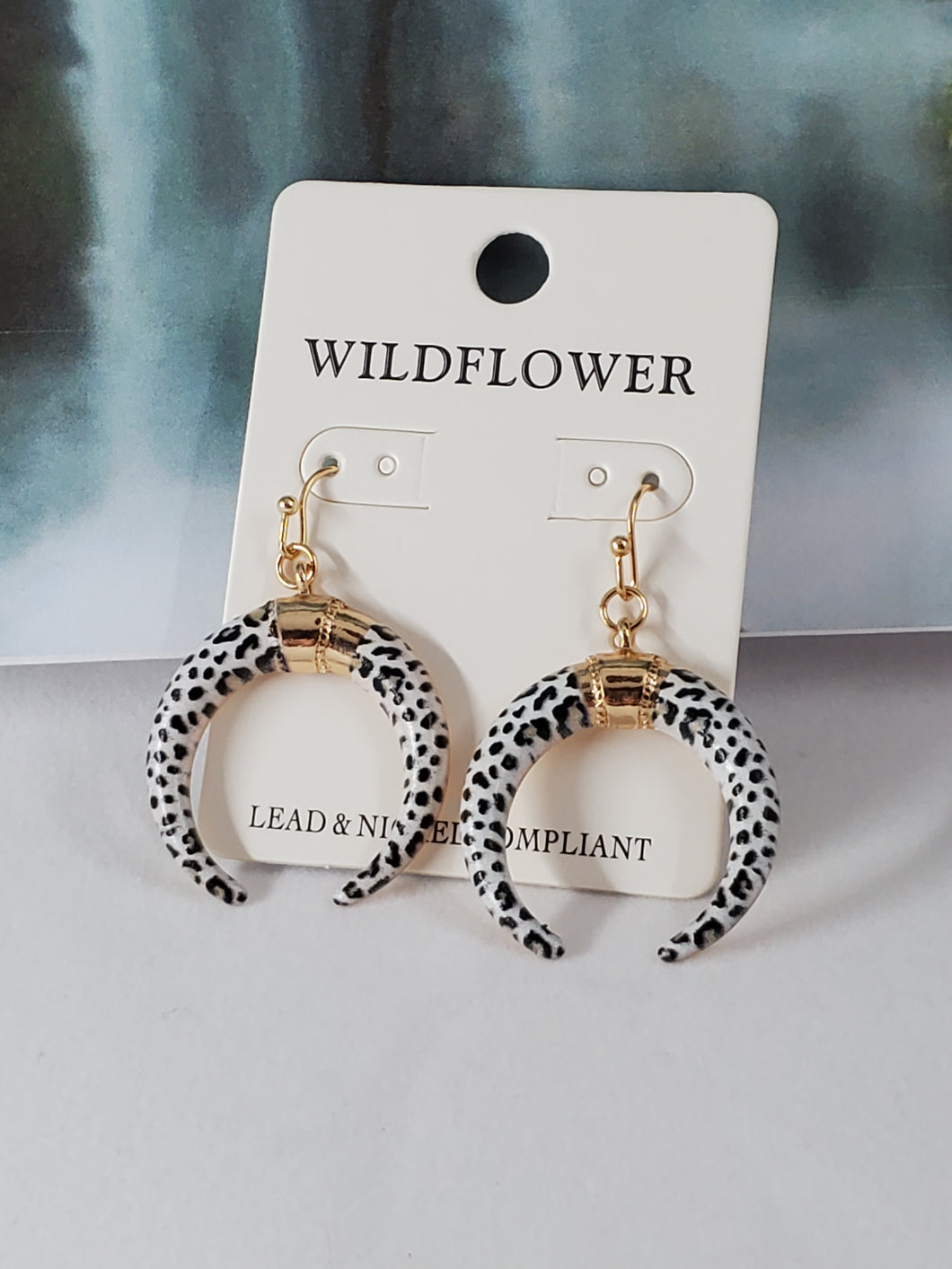 Snow Leopard Naja Earrings - Unique Inspirations by Tracy and Anna