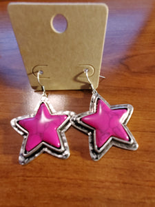 Starstruck Silvertone Earrings - Unique Inspirations by Tracy and Anna