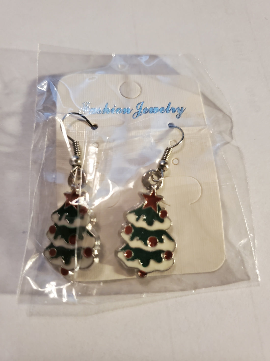 Snow Covered Christmas Tree Earrings - Unique Inspirations by Tracy and Anna